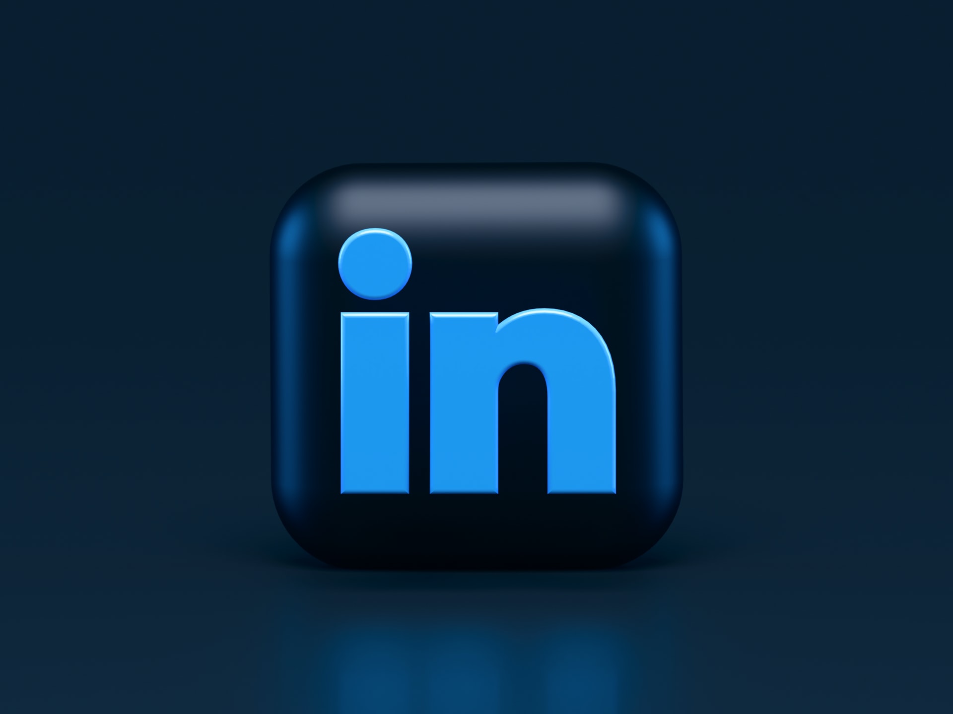 LinkedIn logo with blue background