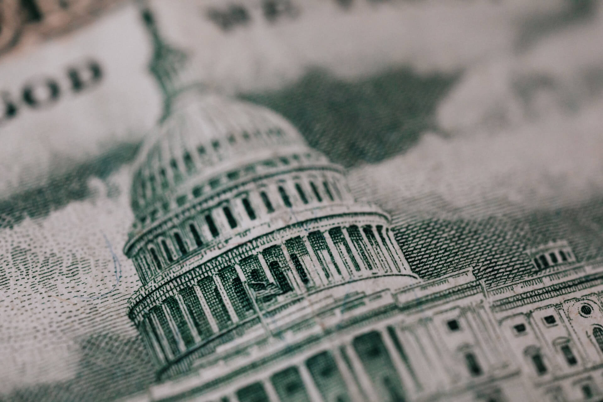 United States Capitol Building on fifty dollar bill