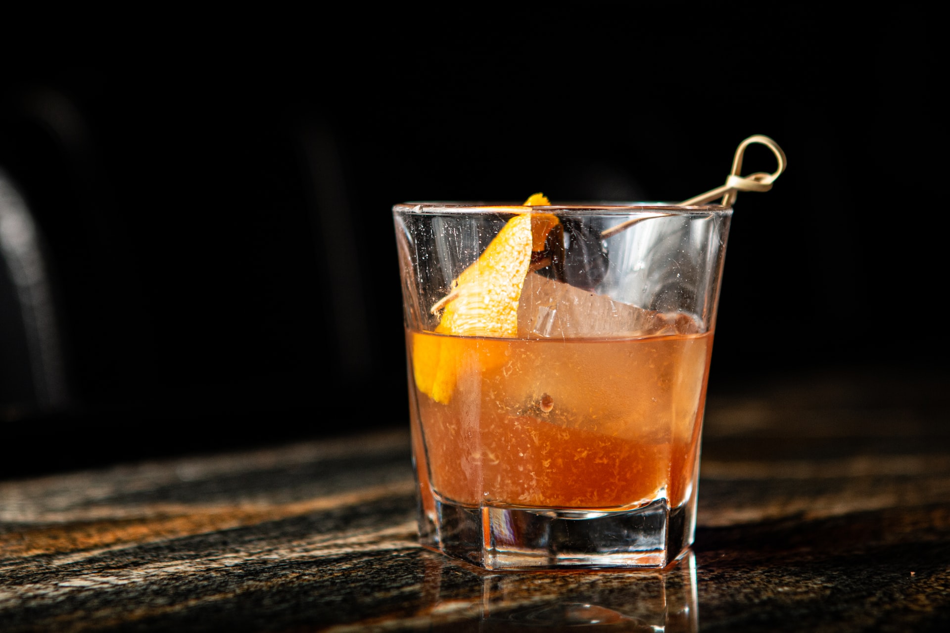 Old Fashioned Cocktail on bar