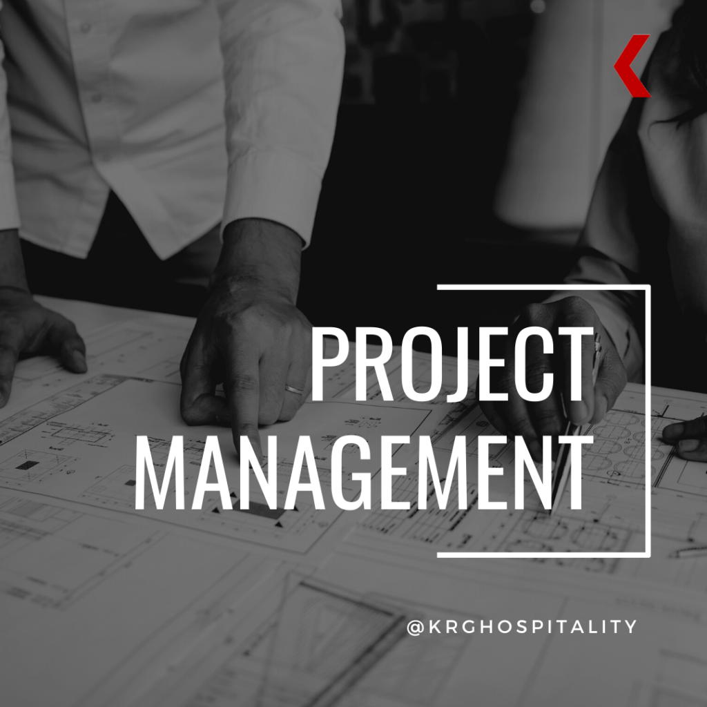 KRG Hospitality offers project management, which includes on-site owner representation, design and development oversight, F.F.E. procurement and scheduling, F&B menu testing and programming, leadership onboarding and training, soft-opening oversight, and more.