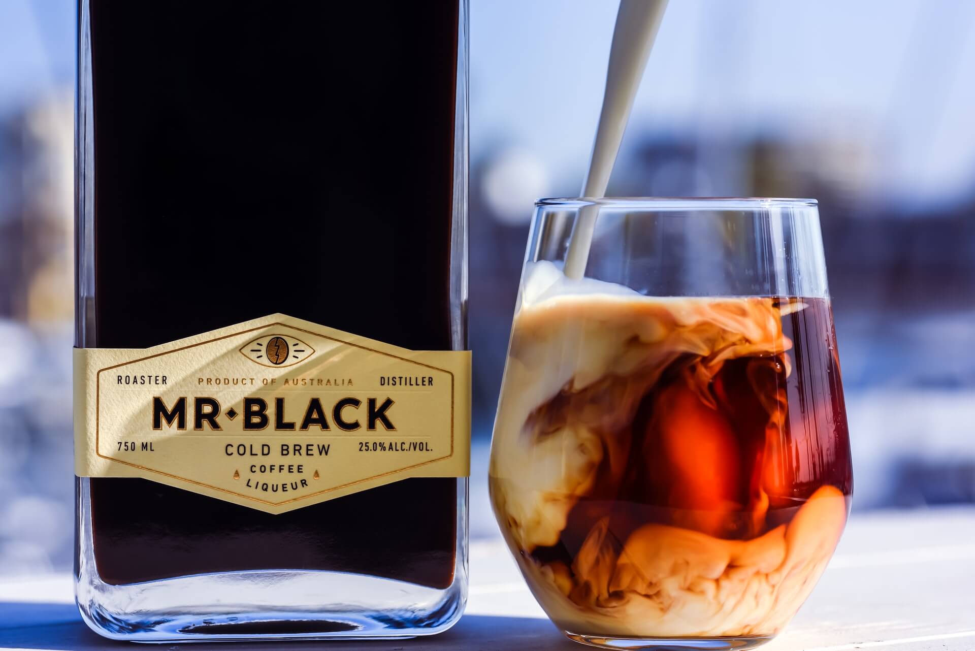 White Russian cocktail made with Mr. Black Coffee Liqueur