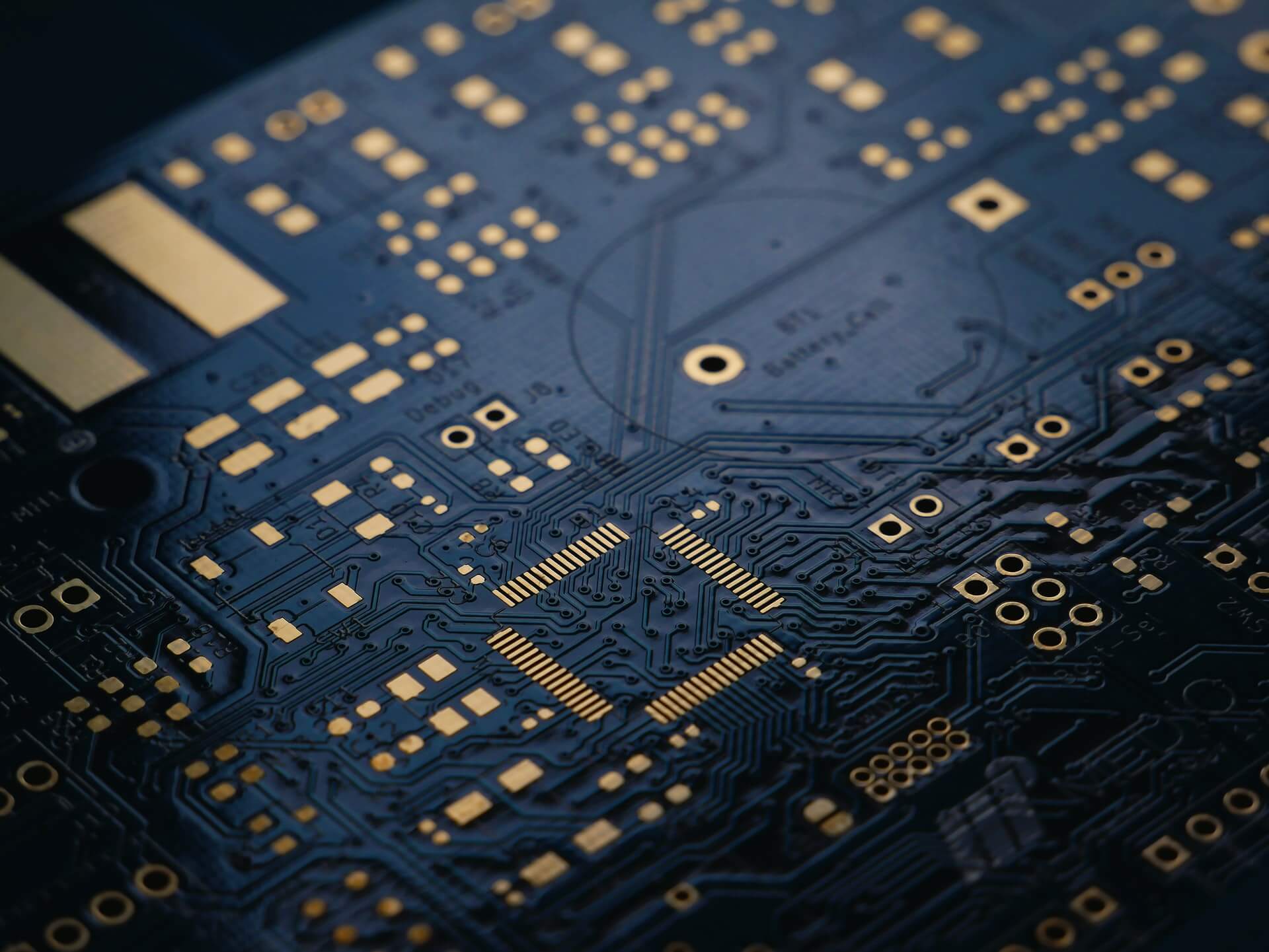 Printed circuit board with gold details