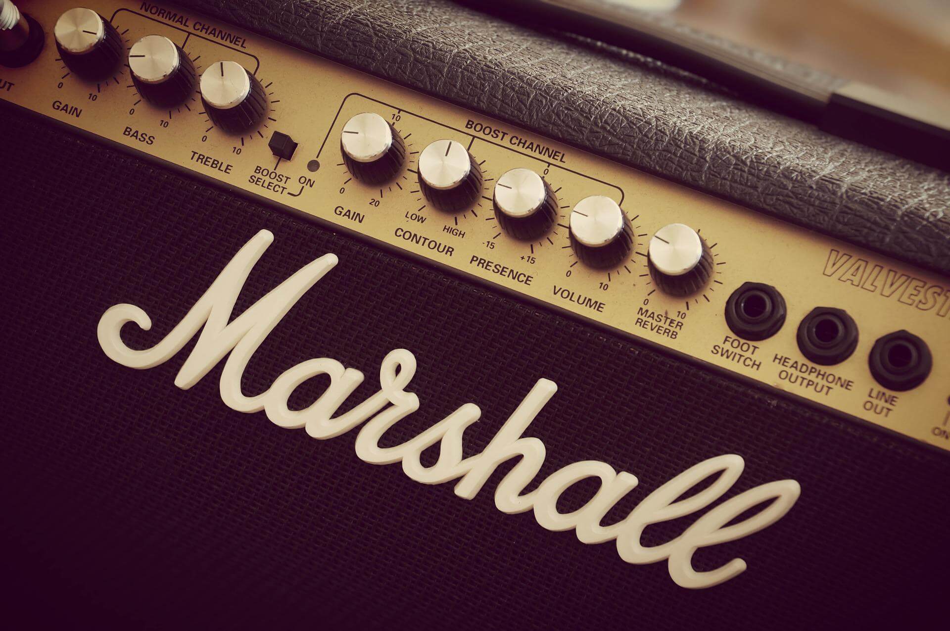 Marshall amplifier closeup