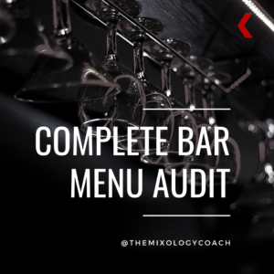 KRG Hospitality Complete Bar Menu Audit