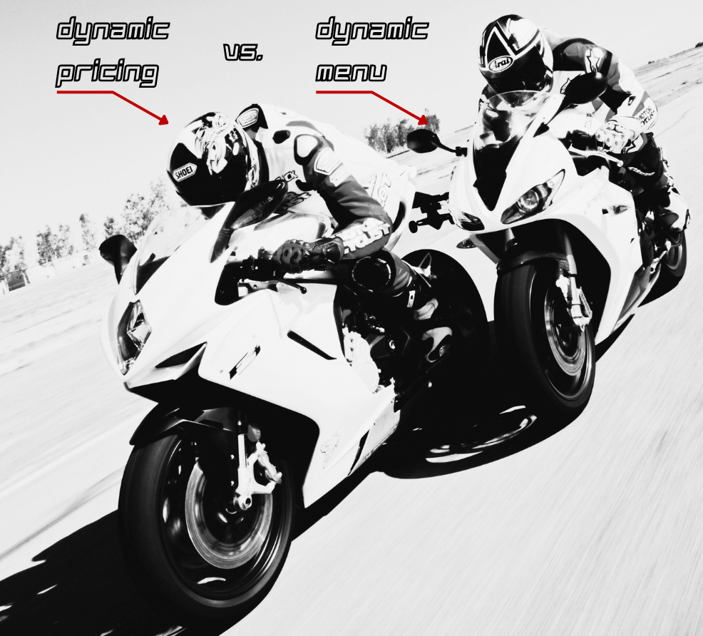 Two sportbikes racing