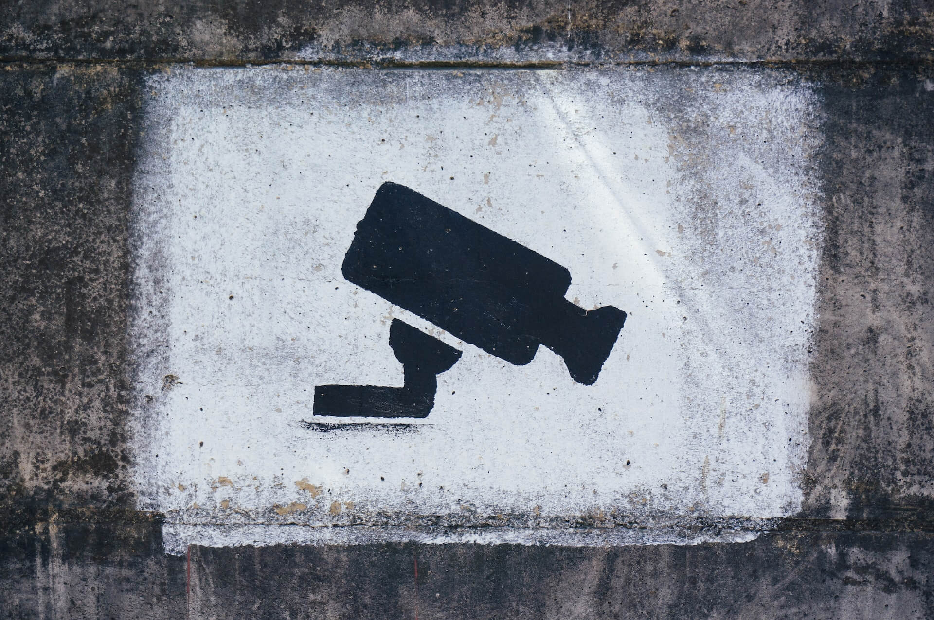 Security camera stencil graffiti design