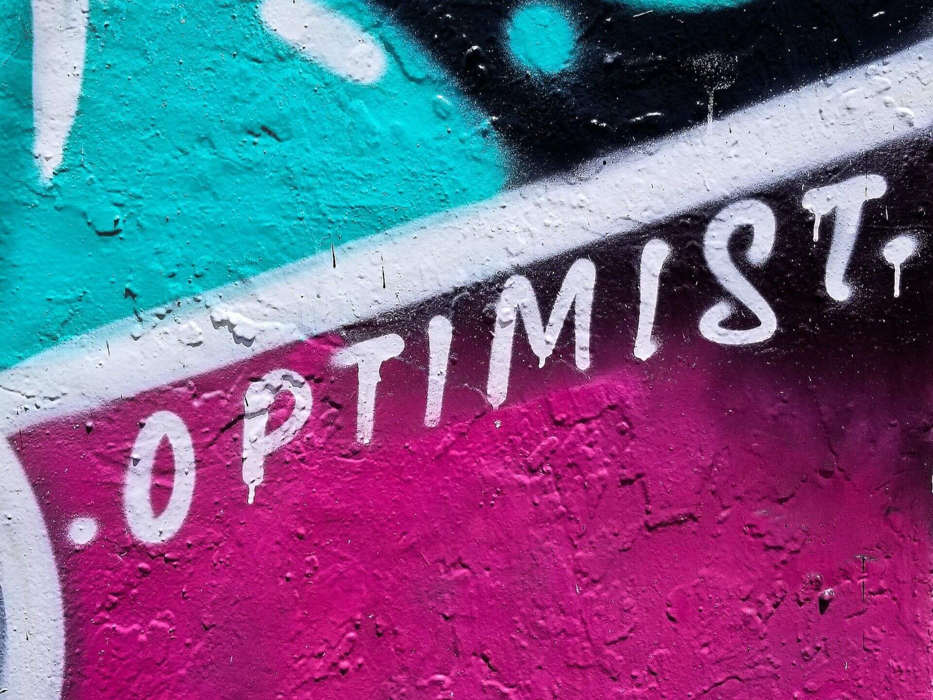 "Optimist" graffiti