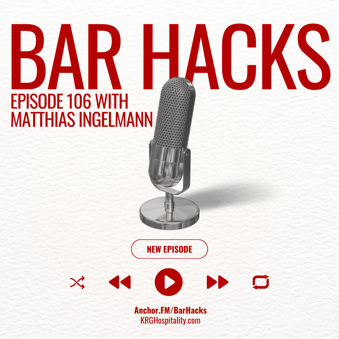 Bar Hacks podcast episode 106 with Matthias Ingelmann