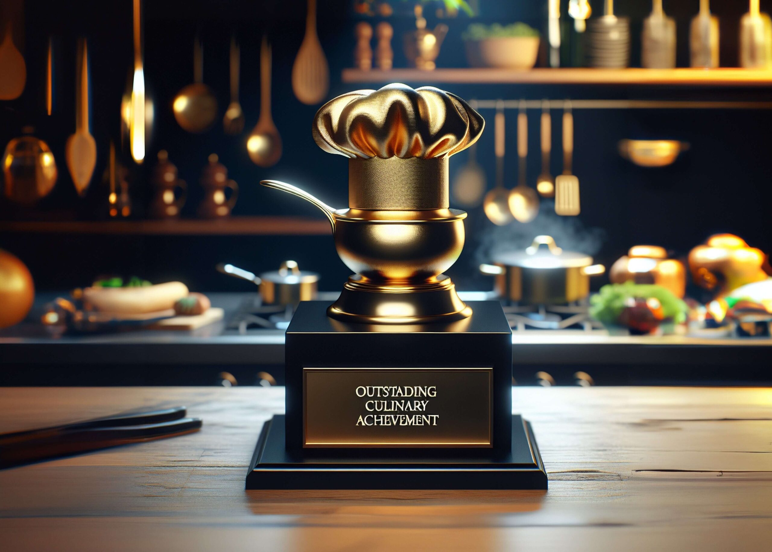 AI-generated image of a culinary award