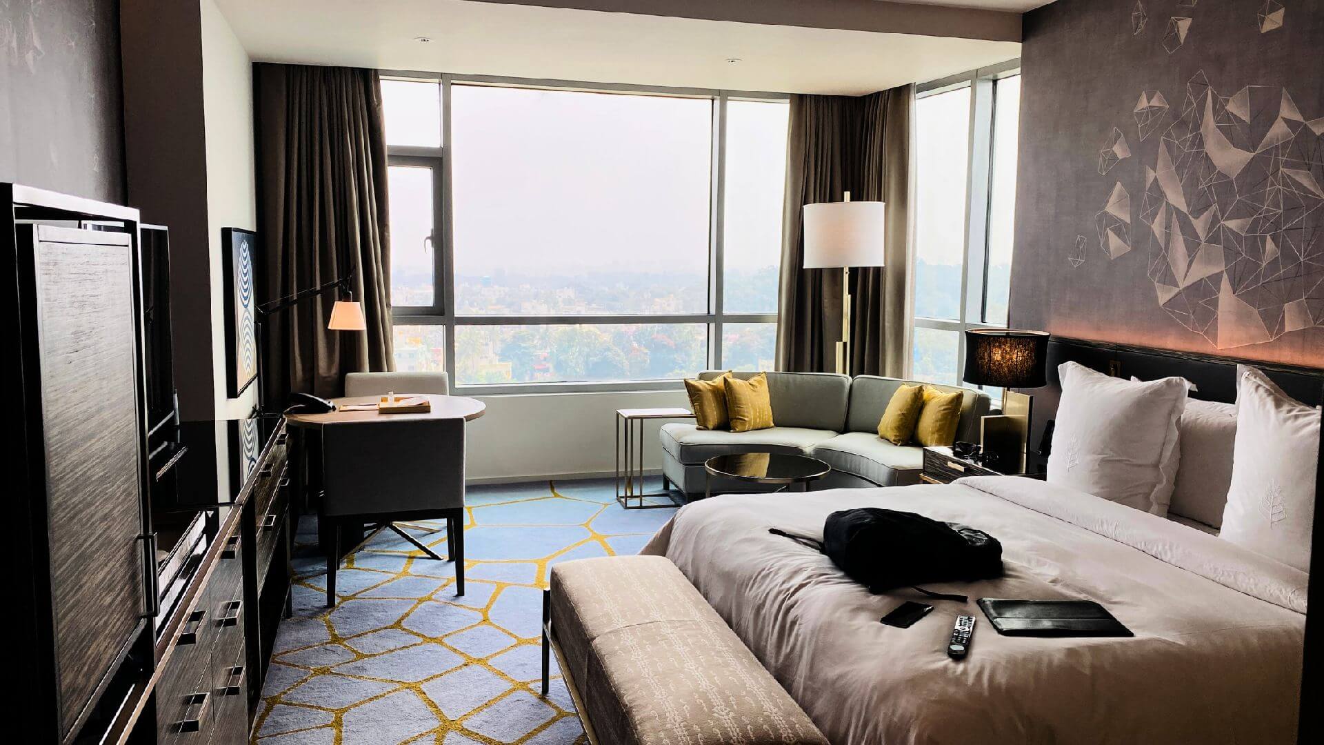 Upscale to luxury hotel room image from Canva