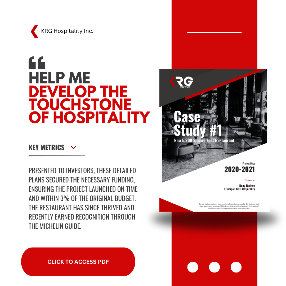 KRG Hospitality Case Study New Restaurant Client