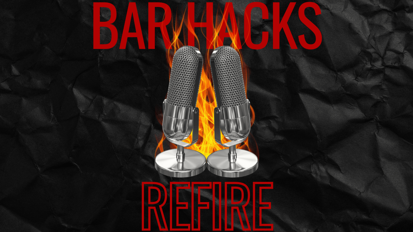 Bar Hacks: ReFire podcast "black paper" background cover