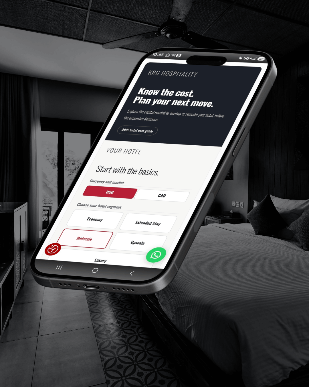 Cost Guides - Hotels KRG Hospitality Cost Guide Hotel Boutique Midscale Economy Resort Calculator Preopen Investment